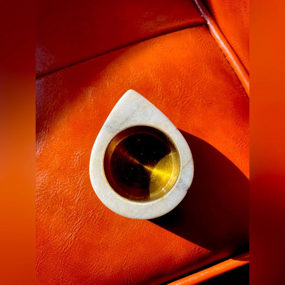 Marble Teardrop Tea Light Candle Holder